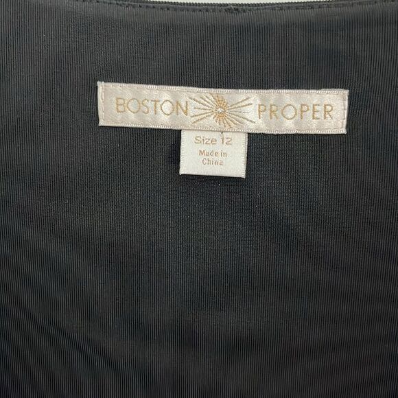Boston Proper Twist Front Stretch Fabric Body Flattering SZ 12 - Picture 4 of 9